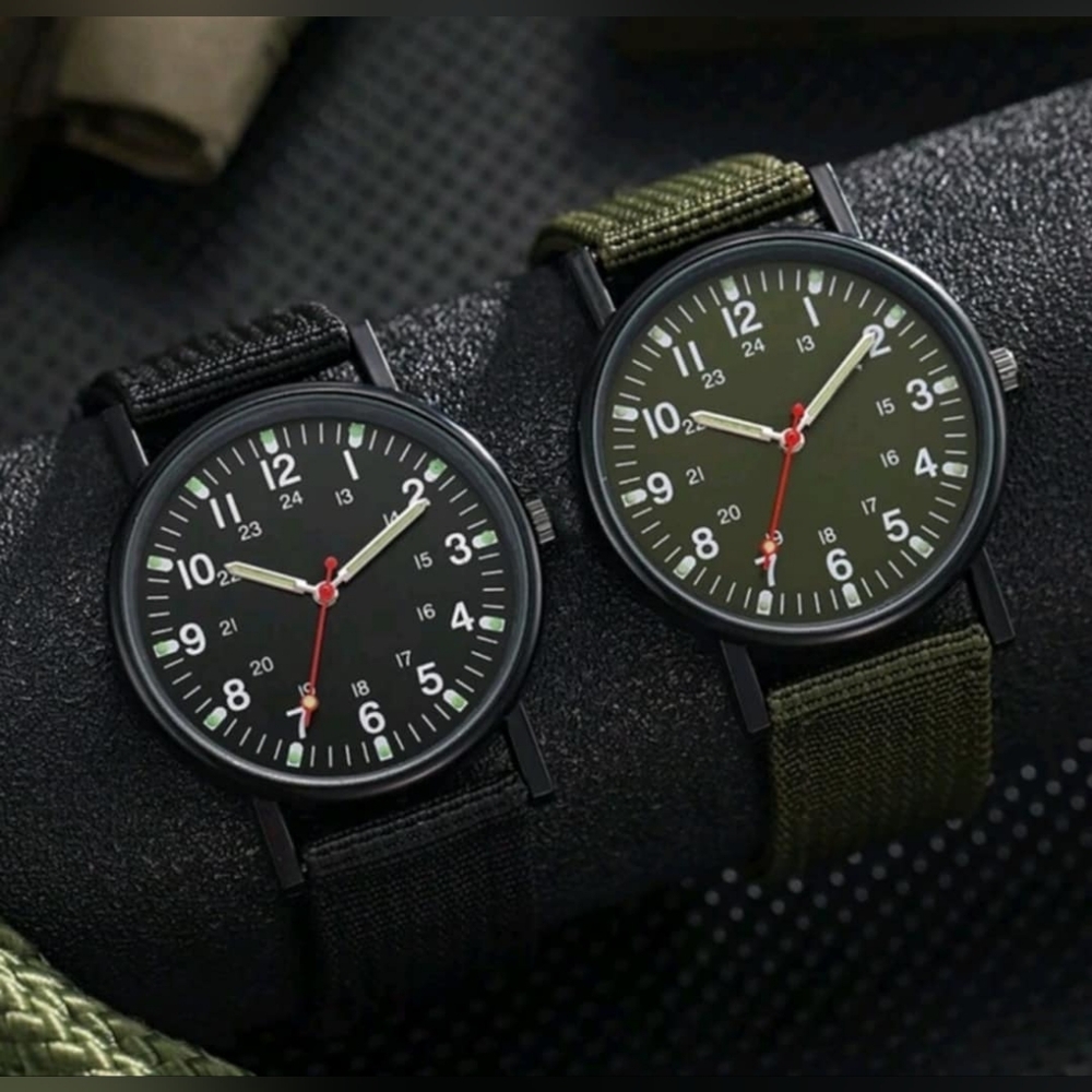 3 US Army Field Watch 1970's Style - Green, Black, & Navy Blue - Picture 3 of 16